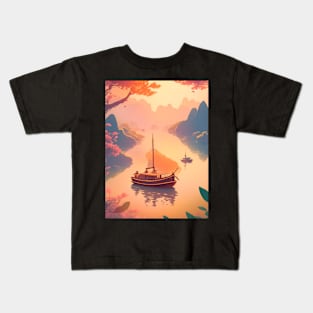 Sunset Serenade, Ninh Binh Kids T-Shirt